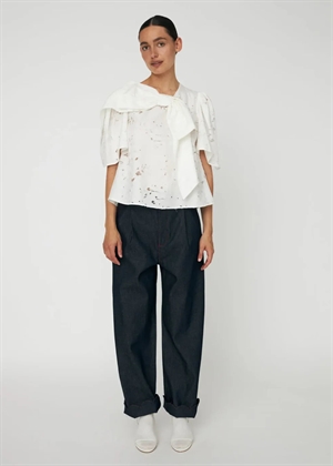 Festive bluse with bow White Stella Nova 